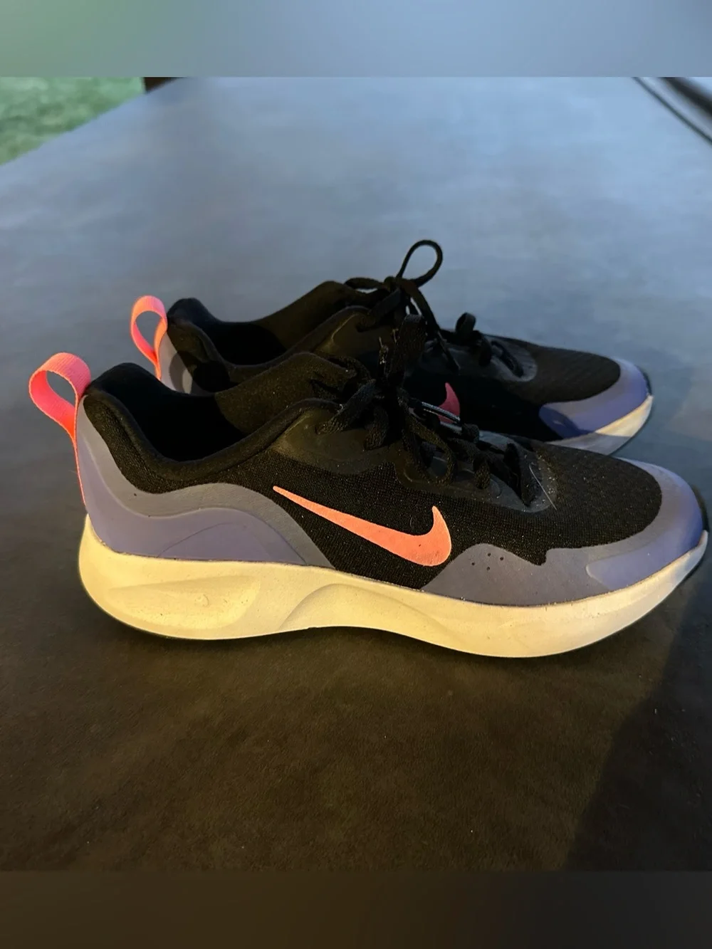 Nike Black and Purple youth size 5.5Y shoes